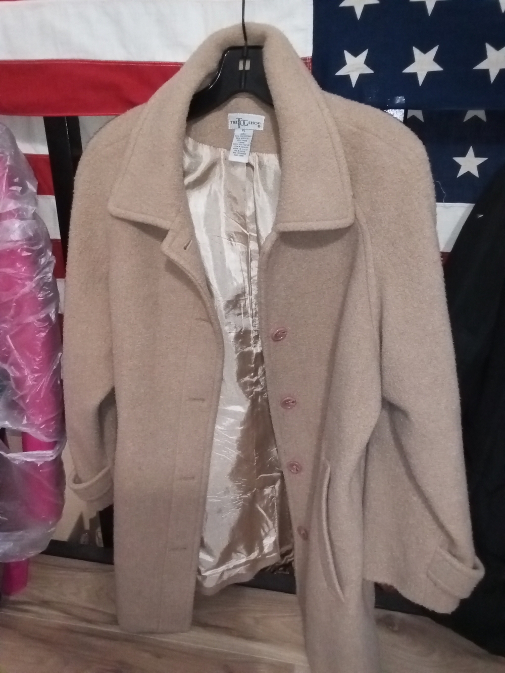 Tog Shop Classic Women's Wool-Blend Beige Coat
